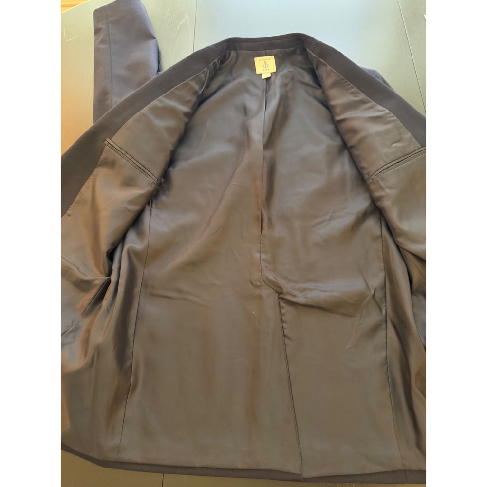 Lands' End Boys Hopsack Blazer Size 20 Navy/Gold Two-Button Sport Coat Jacket - Picture 7 of 14